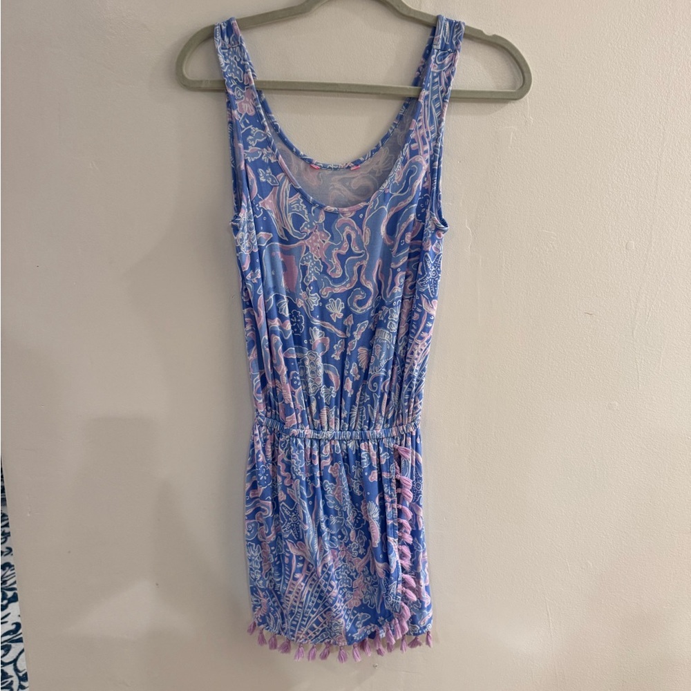 Lilly Pulitzer Blue and Pink Paisley Jumpsuit